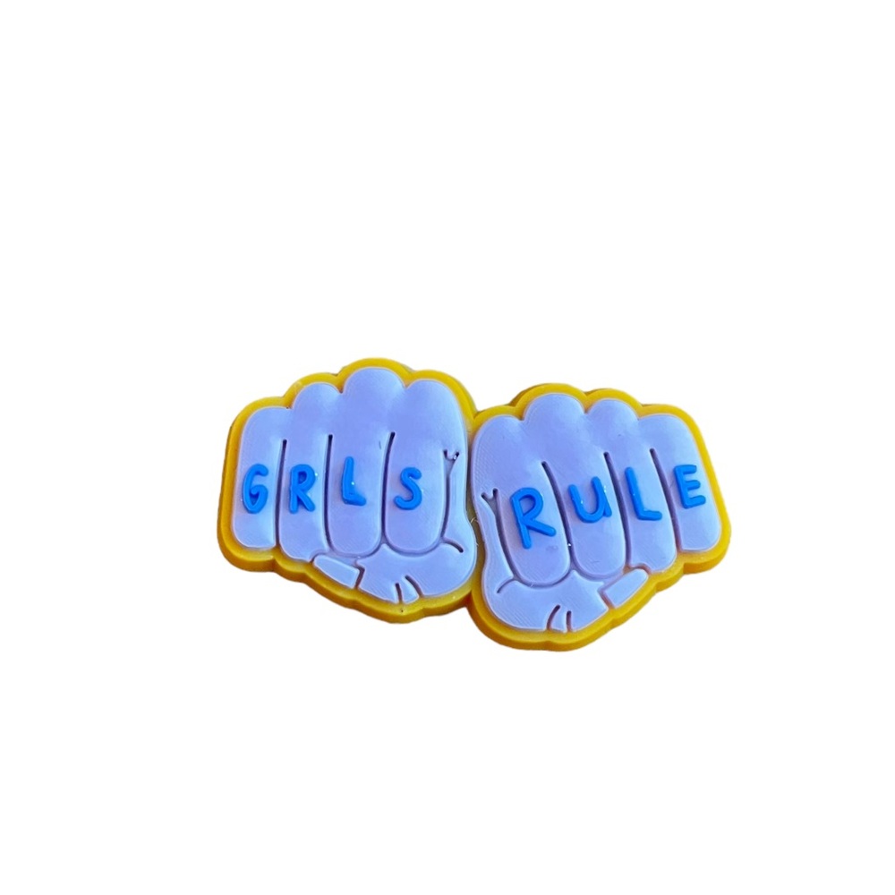 GRLS RULE Croc Charm